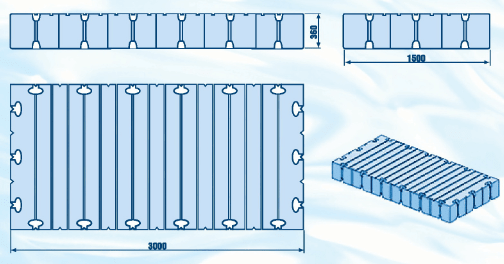 Модуль пластикового понтону